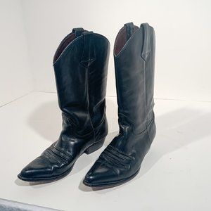 Blk Leather Made in Spain Guess Cowboy Boots